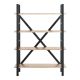 Safavieh 55-inch Oak/Black Metal 4-shelf Etagere Bookcase w/ Open Back