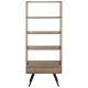 Safavieh 63-inch Light Brown/Black Wood 4-shelf Etagere Bookcase