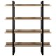 Safavieh 55-inch Light Brown/Black Metal 4-shelf Etagere Bookcase w/ Open Back