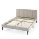 Zinus - Maddon Beige Upholstered Full Platform Bed Frame