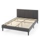 Zinus - Maddon Grey Upholstered Full Platform Bed Frame