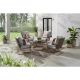 Hampton Bay Hampshire Place 5-pc Wicker Deep Seating Chat Set in CushionGuard Stone Gray