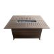 AZ Patio Heaters 49.5inch Rectangle Slatted Aluminum Firepit in Bronze