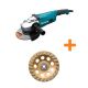 Makita 15 Amp Corded 7-in Angle Grinder w/ Grinding wheel, Side handle & Wheel Guard w/ bonus 7-in 24 Seg Diamond Cup Wheel