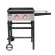 Royal Gourmet 2 Burner Propane Gas Grill Griddle with Fixed Side Tables