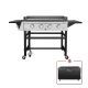 Royal Gourmet 4-Burner Gas Griddle w/ a Cover in Steel