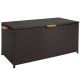 Sunnydaze Decor Sunnydaze 75-Gal Brown Resin Wicker Deck Box