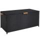 Sunnydaze Decor Sunnydaze 75-Gal Black Resin Wicker Deck Box