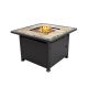40inch x 25inch Square Marble Tile Top Propane Fire Pit