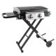 Razor Razor 2-Burner Portable LP Gas Griddle w/ Lid and Folding Cart in Black