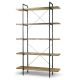 Glamour Home Amrit 84.5-inch Wood Shelf Metal Frame Etagere Bookcase 5-shelf Media Center