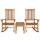 Costway 3-pc Wood Patio Conversation Set