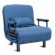 Costway 25-in Width Big and Tall Blue Polyester Convertible Ergonomic Recliner