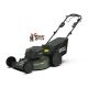 Green Machine 22-inch Cutting Width 62-Volt Cordless RWD Self Propelled 3-in-1 High Wheel Walk Behind Mower, 4Ah Battery And Charger