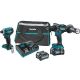 Makita - 40V Max XGT Brushless Cordless 2-Pc. Combo Kit (Hammer Driver-Drill/ Impact Driver) 2.5Ah