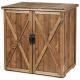 Gymax 30.5 in. W x 22 in. D x 28.5 in. H Outdoor Wooden Storage Shed Cabinet with Double Doors for Garden Yard
