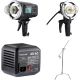 Godox AD600B Witstro TTL Battery-Powered Monolight Kit w/ Extension Head, AC Adapter, and C-Stand