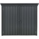 Hanover 3.3 foot x 5.2 foot x 4.4 foot Galvanized Steel Trash and Recyclables Storage Shed