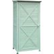 Hanover 1.7 ft. x 4.7 ft. Wooden Storage Shed w/ Shelves in Green