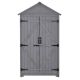 Yoh 22.40 in. W x 35.40 in. D x 69.30 in. H Gray Wood Tool Organizer Outdoor Storage Cabinet
