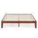 Mellow Mellow Naturalista Classic 12-in. Cherry Full Solid Wood Platform Bed with Wooden Slats Easy Assembly