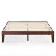 Mellow Mellow Naturalista Classic 12-in. Espresso Full Solid Wood Platform Bed with Wooden Slats Easy Assembly