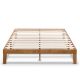 Mellow Naturalista Classic 12 in. Natural Pine King Solid Wood Platform Bed with Wooden Slats Easy Assembly