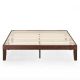 Mellow Naturalista Classic 12 in. Solid Wood Platform Bed with Wooden Slats, Easy Assembly, Espresso, Queen