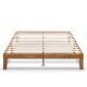 Mellow Naturalista Classic 12 in. Natural Pine Queen Solid Wood Platform Bed with Wooden Slats Easy Assembly