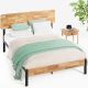 Zinus - Olivia Metal and Wood Platform Bed Frame, Queen