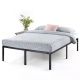 Mellow 18 in., Black Queen Heavy Duty Steel Slats Metal Platform Bed Frame
