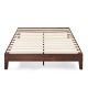 Mellow Naturalista Grand 12 in. Espresso Queen Solid Wood Platform Bed with Wooden Slats