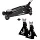 Husky 3-Ton Floor Garage Jack and Jack Stand Pair