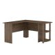 Quincy 52 in. L-Shaped Rustic Oak Computer Desk with Shelf
