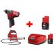 Milwaukee M12 12V Lithium-Ion Cordless FUEL 3/8 in. Impact Wrench and Grease Gun Combo Kit (2-Tool)