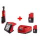 Milwaukee M12 12-Volt Lithium-Ion Cordless 3/8 in. Ratchet and LED Flood Light Combo Kit (2-Tool)