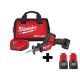 Milwaukee M12 FUEL 12V Lithium-Ion Brushless Cordless HACKZALL Reciprocating Saw Kit With Two Free M12 1.5Ah Batteries