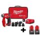 Milwaukee M12 FUEL 12-Volt Lithium-Ion Brushless Cordless 4-in-1 Installation 3/8 in. Drill Driver Kit W/ Free Batteries (2-Pack)