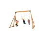Creative Cedar Designs Trailside Complete Wood Swing Set with Yellow Playset Accessories