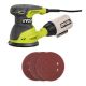RYOBI 2.6 Amp Corded 5 in. Random Orbital Sander with Extra 7-Piece 5 in. Random Orbit Sand Paper Assortment Set