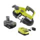 RYOBI ONE+ 18V Cordless 2-1/2 in. Compact Band Saw Kit with (1) 4.0 Ah Lithium-ion Battery and 18V Charger