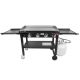 Razor 37 in. 4-Burner Portable Propane Gas Griddle with Folding Shelves and Lid in Black