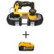 DEWALT ATOMIC 20V MAX Cordless Brushless Compact 1-3/4 in. Bandsaw and (1) 20V MAX XR Premium Lithium-Ion 5.0Ah Battery