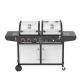 Royal Gourmet 3-Burner Propane Gas and Charcoal Combo Grill in Black