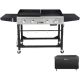 Royal Gourmet 4-Burners Portable Propane Gas Grill and Griddle Combo Grills in Black with Side Tables with Cover