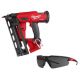 Milwaukee M18 FUEL 18-Volt Lithium-Ion Brushless Cordless Gen 2 16GA Finish Nailer Tool Only w/Tinted Anti Scratch Safety Glasses