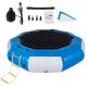 VEVOR Inflatable Water Bouncer 13 ft. Inflatable Water Trampoline with 4-Step Ladder for Water Sports,Blue and White