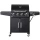 Outsunny 4 Plus 1 Burner Liquid Propane Gas Grill in Black