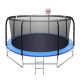 14 ft. Blue Recreational Trampoline with Ladder Basketball Hoop Safety Enclosure Net Waterproof Jump Mat
