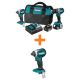 Makita 18V LXT Lithium-Ion Brushless Cordless 2-Piece Combo Kit 5.0 Ah with bonus 18V LXT Brushless 1/4 in. Impact Driver